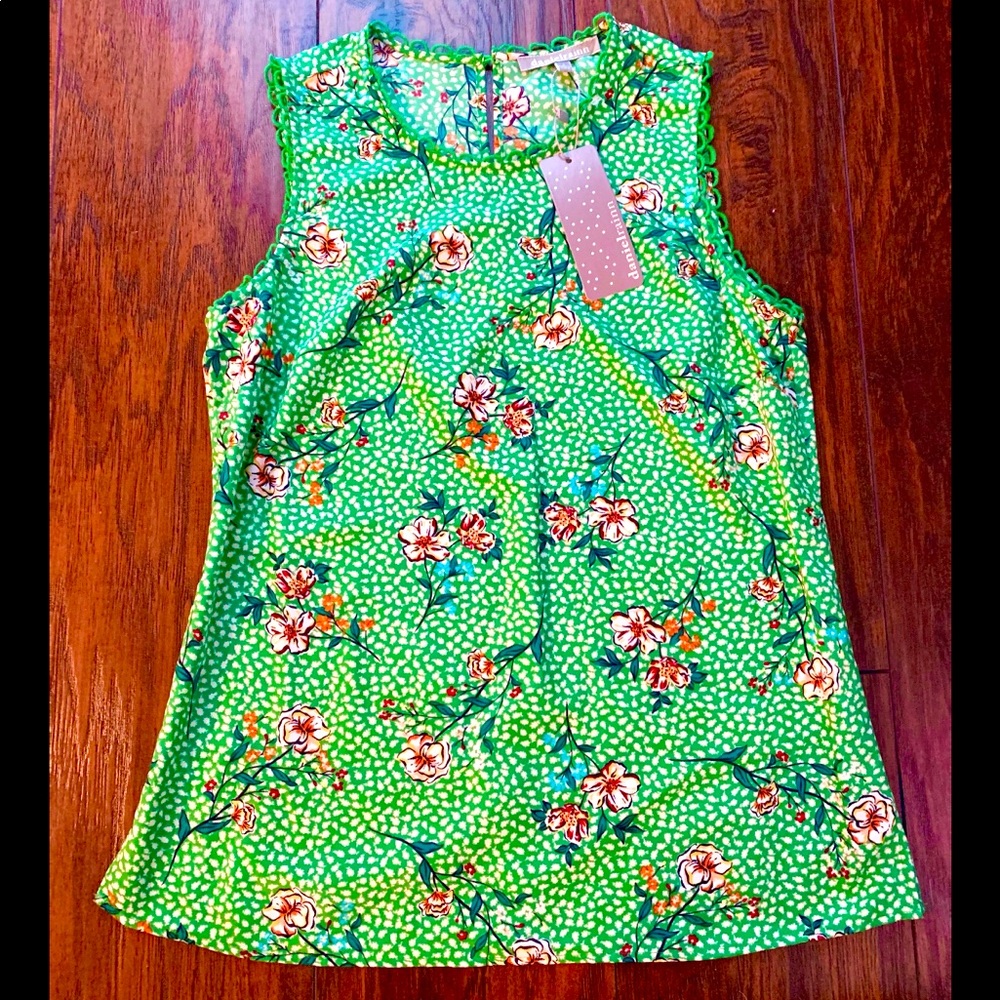 Daniel Rainn Stichfix Floral Sleeveless Top- Small